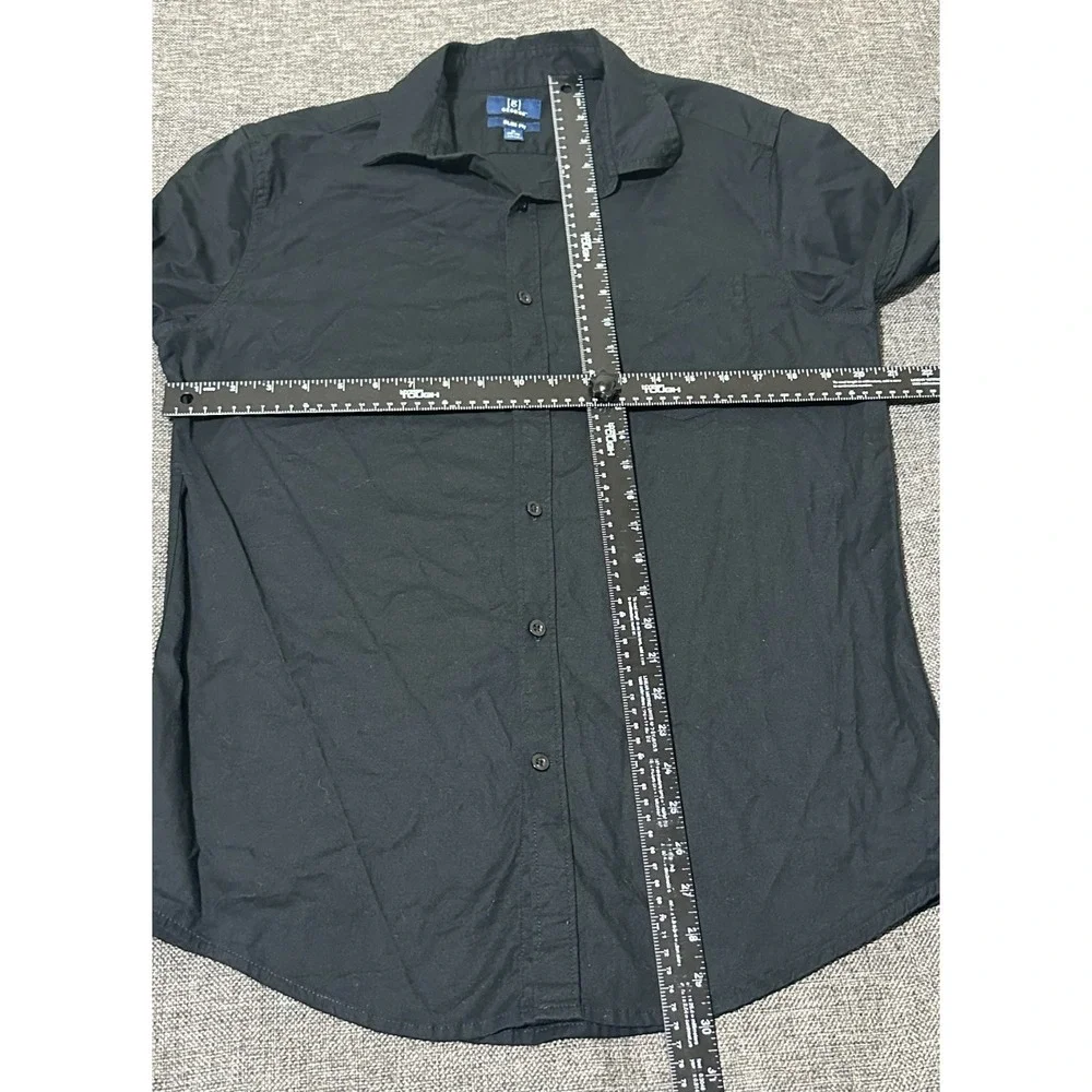 George Slim Fit Men's M (38-40) Black Long‎ Sleeve Shirt